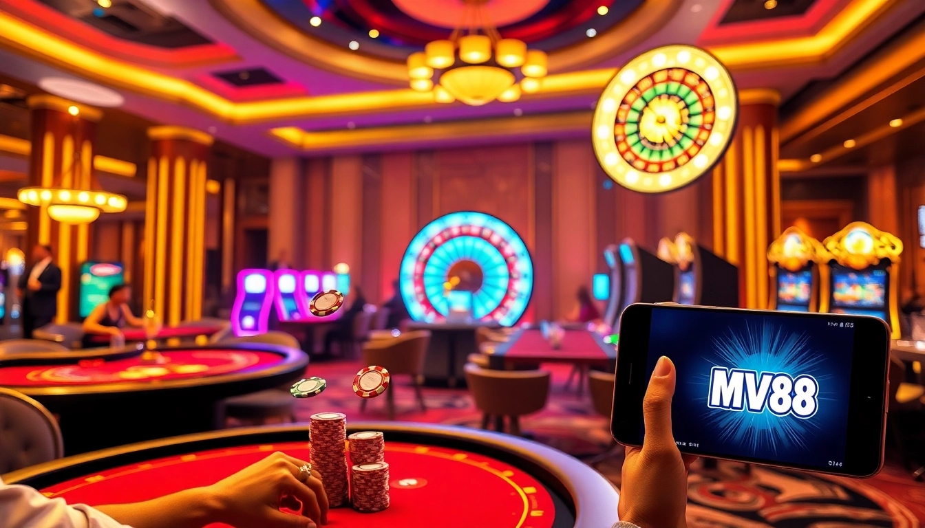Experience the thrill of Nhà cái MV88 with exciting casino gameplay and vibrant atmosphere.