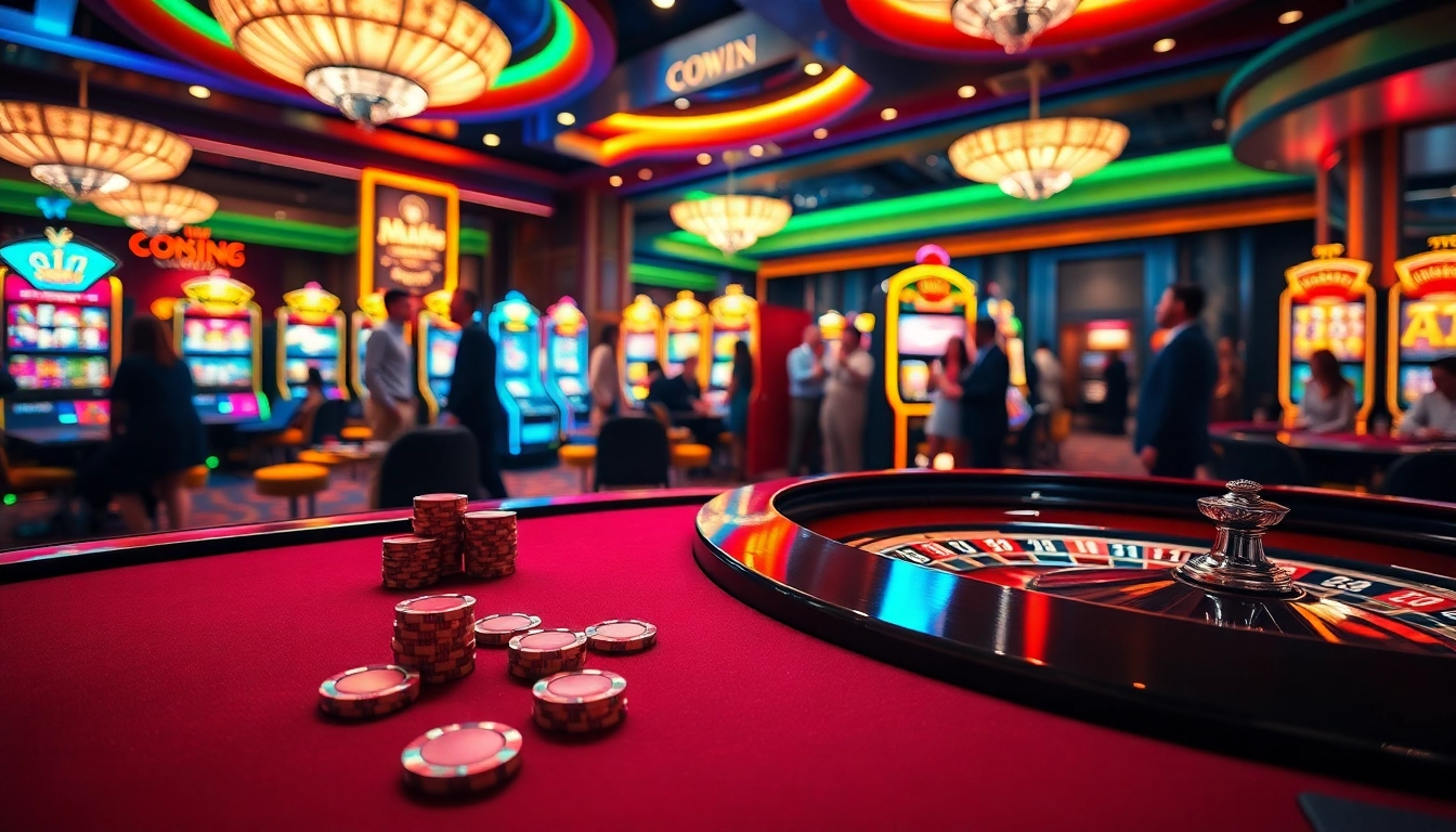 Players celebrating wins at https://32wincasino.com/ with poker chips and roulette wheel.