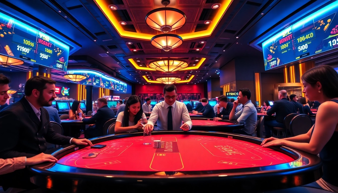 Experience the excitement of gaming at w88.nyc with vibrant casino scenes.