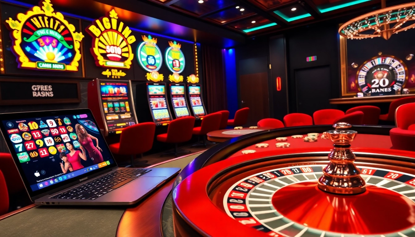 Experience thrilling online gaming at https://s666hn.com/ with luxurious casino tables and vibrant slot machines.